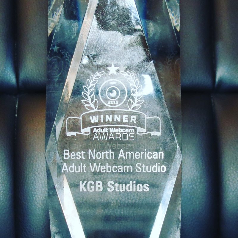 Adult Webcam Awards 2015 crystal trophy: Winner, Best North American Adult Webcam Studio, KGB Studios